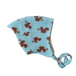 Gorrito para bebé de ardillas en marrón y azul