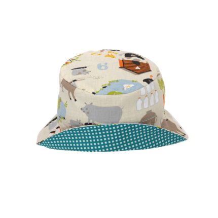 Gorro reversible tipo pescador que protege del sol a lxs pequeñxs