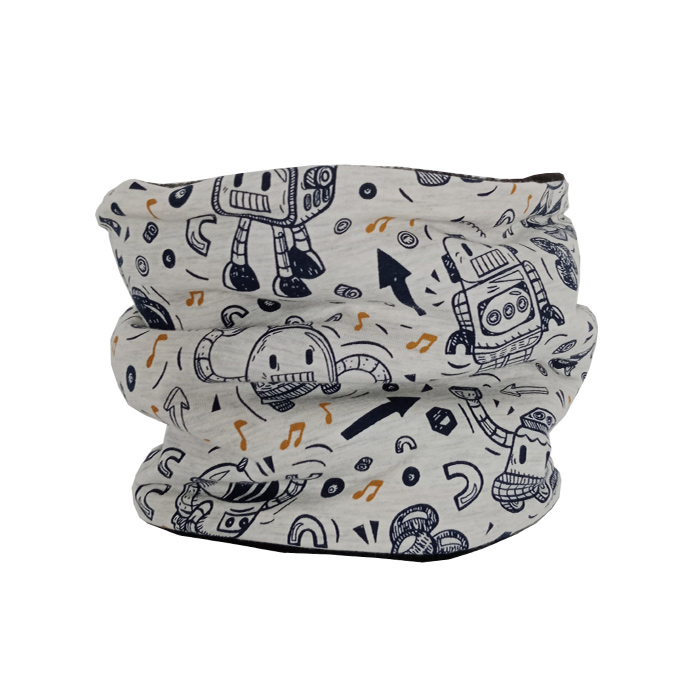 coll-polar-robots-blanc Cuello polar para niños de robots