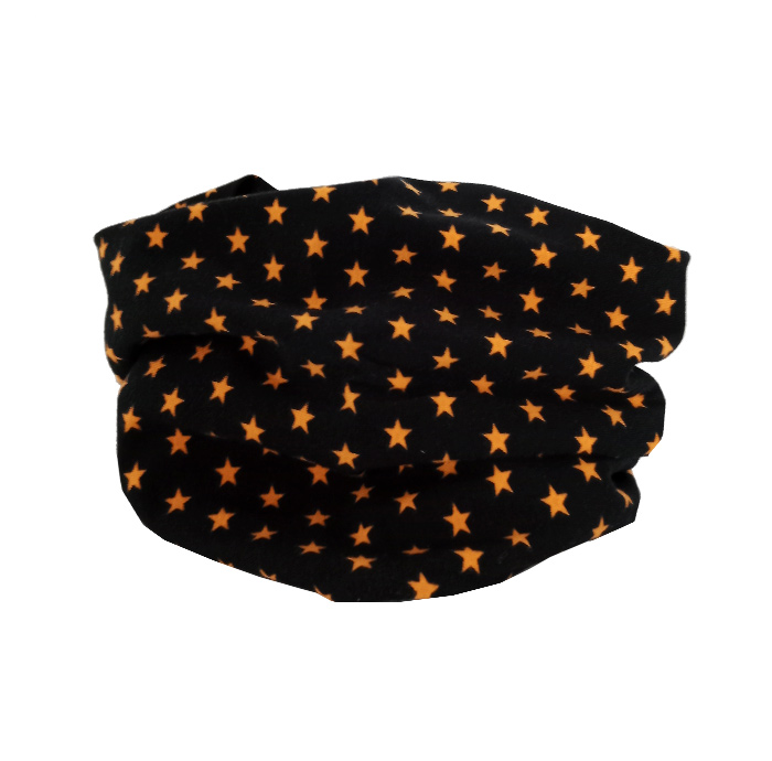 Cuello de entretiempo de estrellas amarillas sobre negro Cuello de entretiempo de estrellas amarillas sobre negro