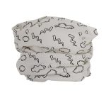 Cuello para niños de nubes y rayos en blanco y negro