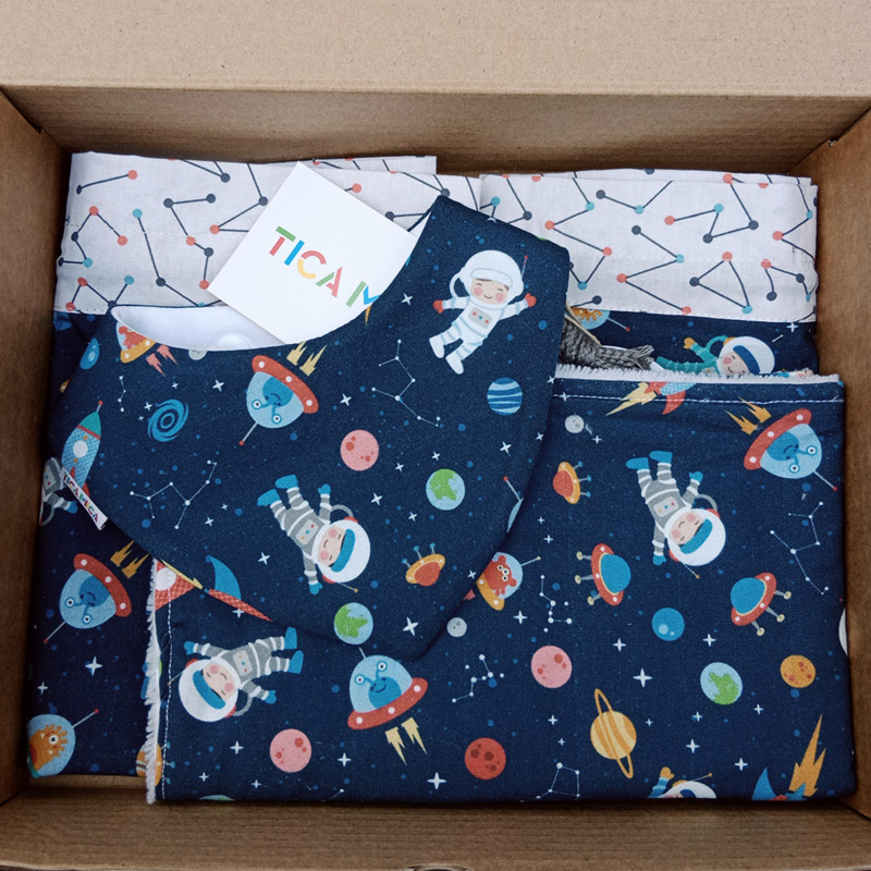 pack-nado-B-astroanutes-blau Pack Regalo Bebé Blue Astronauts - Imagen 1