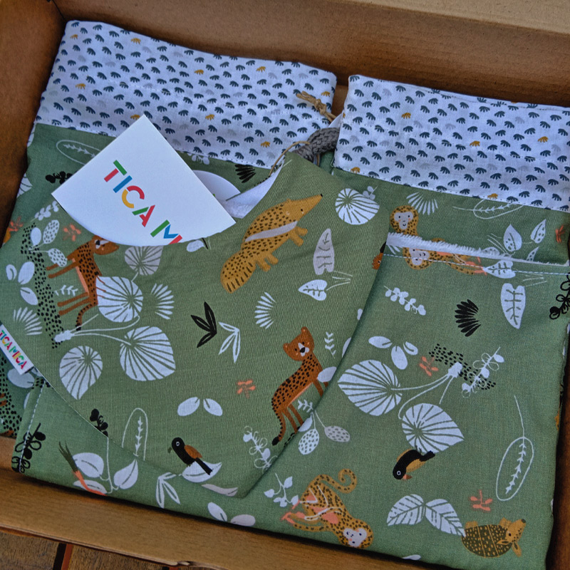 packs-nado-b Pack Regalo Bebé Green Animals - Imagen 1