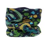 Cuello polar en azul y verde de animales salvajes