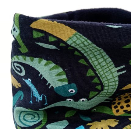 Cuello polar de animales en azul y verde