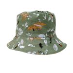 Gorro reversible de animales en verde