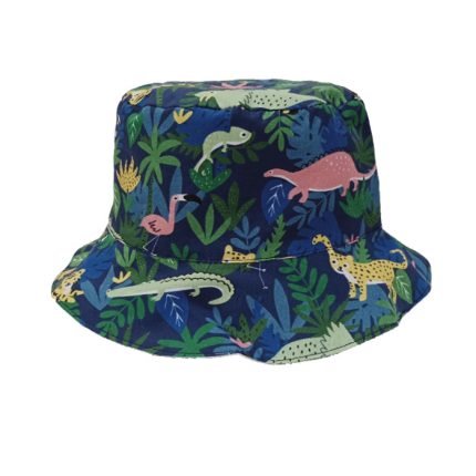 Gorro reversible animales salvajes en azul