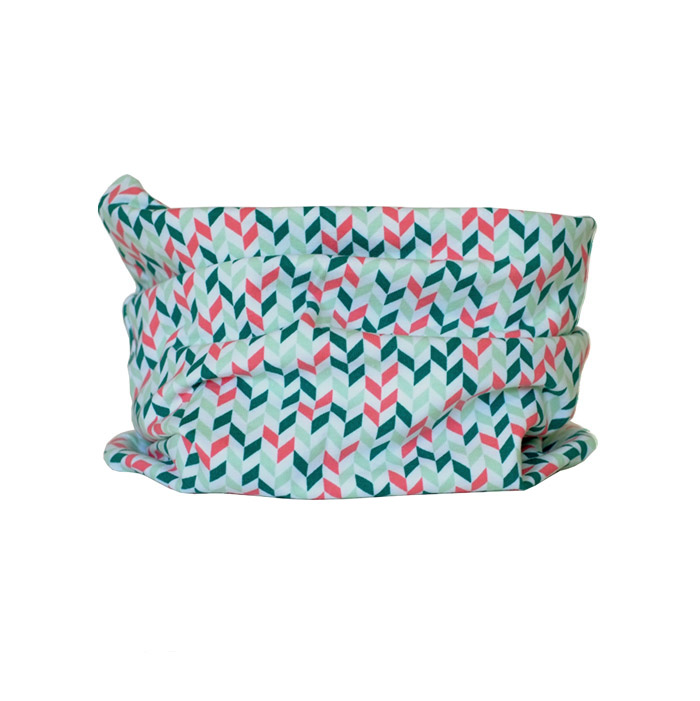 coll-entretemps-verd-fucsia Cuello Pink-Green Geo - Imagen 1