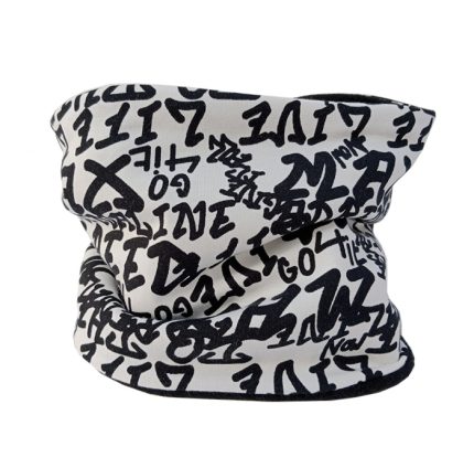 Cuello polar mensaje blanco y negro