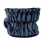Cuello polar de rayas de zebra en azul