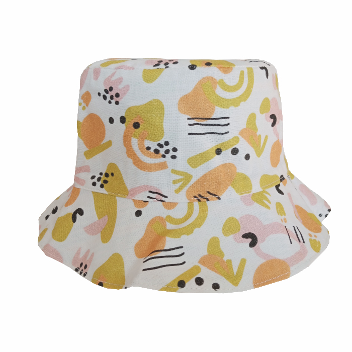 Gorro reversible tipo pescador Abstracto cálido Gorro reversible tipo pescador